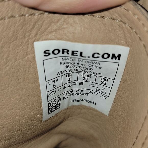 Sorel Major Carly Brown Leather Zip/Lace Up Women's Boots - Picture 13 of 15